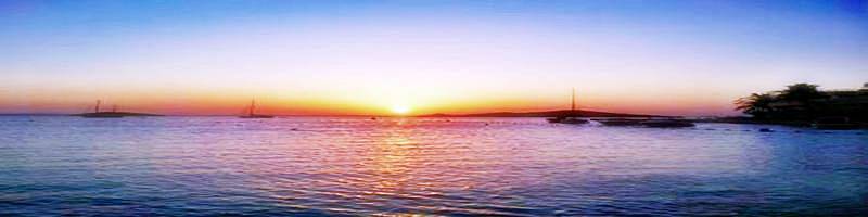 PUESTA DE SOL DESDE LA "CALA DEL PINO". LA MANGA DEL MAR MENOR, MURCIA