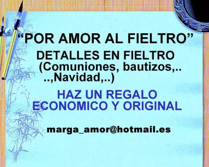por amor al fieltro marga_amor@hotmail.es regalos economicos originales baratos trabajos en fieltro bautizos comuniones regalos navidad bodas