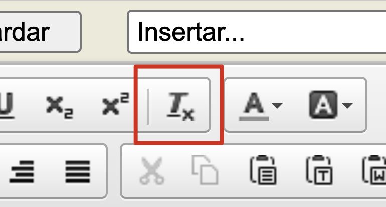 Botón Quitar formato